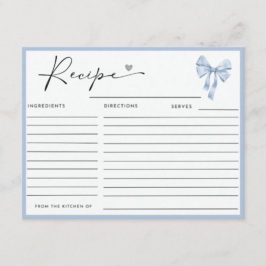 Carte D'accompagnement Something Blue Before I Do Bow  Request (Devant)