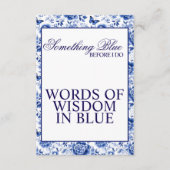 Carte D'accompagnement Something Blue Before I Do Floral Bridal Shower  (Devant)