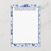 Carte D'accompagnement Something Blue Before I Do Floral Bridal Shower  (Dos)