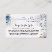 Carte D'accompagnement Something Blue Before I do floral Recipe (Devant)
