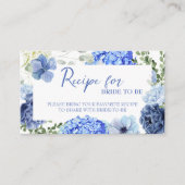 Carte D'accompagnement Something blue before i do recipe for the bride (Devant)