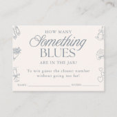 Carte D'accompagnement Something Blue Bridal Shower Guessing Game (Devant)
