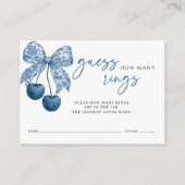 Carte D'accompagnement Something Blue How Many Rings Bridal Shower Game (Devant)