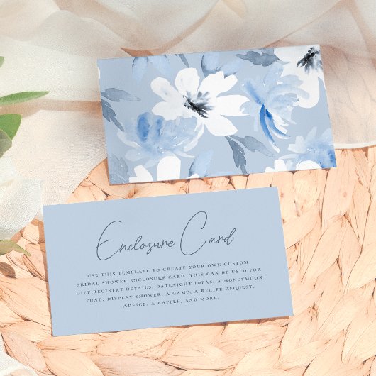 Carte D'accompagnement Something Blue | Réception de mariage moderne flor