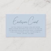Carte D'accompagnement Something Blue | Réception de mariage moderne flor (Devant)