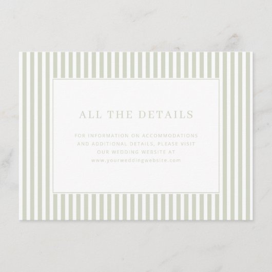 Carte D'accompagnement Sophisticated Beige Stripes (Devant)