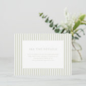 Carte D'accompagnement Sophisticated Beige Stripes (Debout devant)
