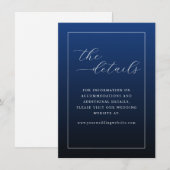 Carte D'accompagnement Sophisticated Navy Typographic (Devant / Derrière)