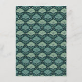 Carte D'accompagnement Sophisticated Teal Botanical Leaves (Dos)