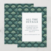 Carte D'accompagnement Sophisticated Teal Botanical Leaves (Devant / Derrière)