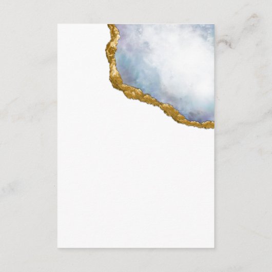 Carte D'accompagnement Sophistication Agate Pearl Golden Mariage Détails (Dos)