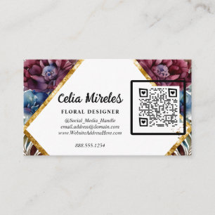 Carte D'accompagnement Sophistication stupéfiante Bijoux Peony code QR