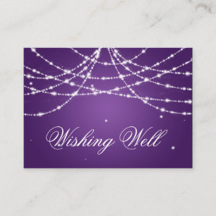 Carte D'accompagnement Souhait du pourpre bien de scintillement de