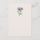 Carte D'accompagnement Souhaiter bien Fleur sauvage Mariage Pays Floral (Dos)