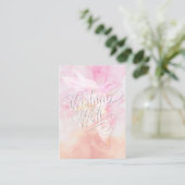 CARTE D'ACCOMPAGNEMENT SOUHAITER BIEN ROSE COLUMBINE EAU COULEUR SPLASH (Debout devant)