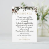 Carte D'accompagnement Souhaitez bien élégante florale chic mariage d'hiv (Debout devant)