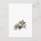 Carte D'accompagnement Souhaitez bien élégante florale chic mariage d'hiv (Dos)