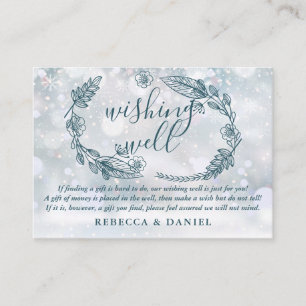 Carte D'accompagnement Souhaitez bien Rustique Floral Winter Wedding