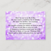 Carte D'accompagnement Souhaitez-vous des lumières de Parties scintillant (Dos)