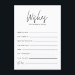 Carte D'accompagnement Souhaits noirs d'écriture pour les jeunes mariés<br><div class="desc">Les souhaits noirs d'écriture pour la carte | de jeunes mariés écrivent bien des souhaits pour les jeunes mariés avec cette carte de mariage élégante. Elle comporte le manuscrit manuscrit,  la typographie moderne et le motif de pois.</div>