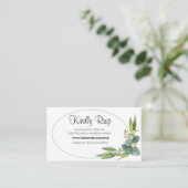 Carte D'accompagnement Souper en ligne Mariage RSVP (Debout devant)