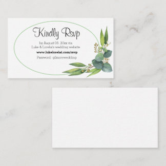 Carte D'accompagnement Souper en ligne Mariage RSVP