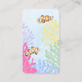 Carte D'accompagnement Sous La Demande De Baby shower De Poisson Mer (Dos)