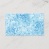 Carte D'accompagnement Sous la mer Bleu Or Mariage d'été Réception E (Dos)