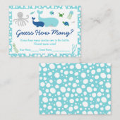 Carte D'accompagnement Sous La Mer Devinez Combien De Jeu (Devant / Derrière)