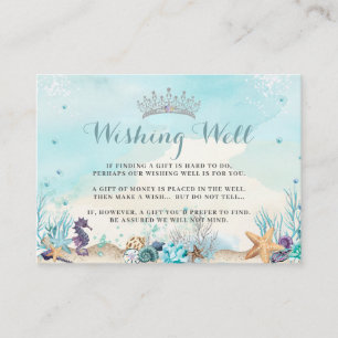 Carte D'accompagnement Sous la mer Douce 16 Quinceañera Wishing Well