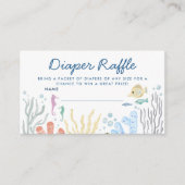 Carte D'accompagnement Sous le Baby shower marin Déchets Raffle Enclos (Devant)