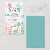 Carte D'accompagnement Sous le billet de benne de Baby shower de mer (Devant / Derrière)