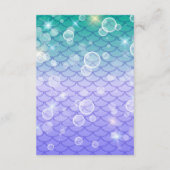 Carte D'accompagnement Sous le raffle Diapper d'aquarelle de mer (Dos)