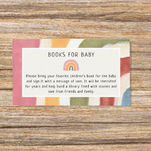 Carte D'accompagnement Sous le Rainbow Book pour Baby Boho Baby shower