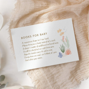 Carte D'accompagnement Sous le Sea Book for Baby Request Card