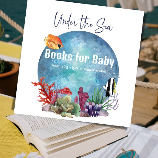 Carte D'accompagnement Sous le Sea Ocean Fish Game Book pour le Baby show