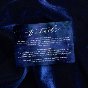 Carte D'accompagnement Sous Les Etoiles Astronomy Space Détails du Mariag