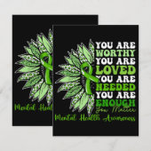 Carte D'accompagnement Soutien motivationnel Guerrier Santé mentale (Devant / Derrière)