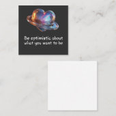 Carte D'accompagnement Soyez Optimiste Quant à Ce Que Vous Voulez Devenir (Devant / Derrière)