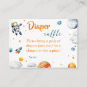 Carte D'accompagnement Space Adventure Diaper Raffle Baby Boy Shower (Devant)