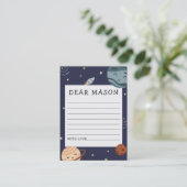 Carte D'accompagnement Space Adventure Playful Kids Birthday Time Capsule (Debout devant)