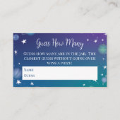 Carte D'accompagnement Space Galaxy Baby shower Devinez Combien De Jeu (Devant)