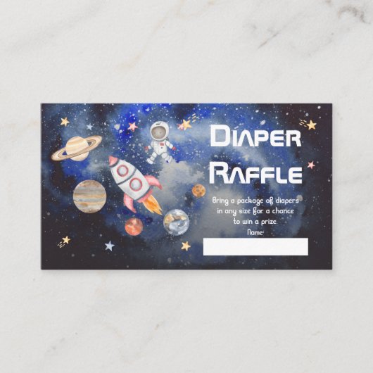 Carte D'accompagnement Space Rocket Planètes Garçon Baby shower Déchets R (Devant)