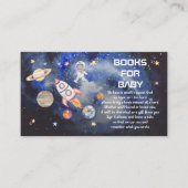 Carte D'accompagnement Space Rocket Planets Boy Baby shower Demande de ré (Devant)