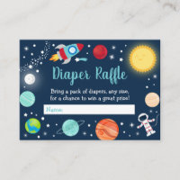 Space Rocket Ship Planètes Baby Diaper Raffle