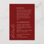 Carte D'accompagnement Spectaculaire Mariage noir et rouge (Devant)