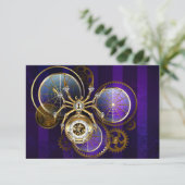 Carte D'accompagnement Spider Steampunk sur Arrière - plan pourpre (Debout devant)