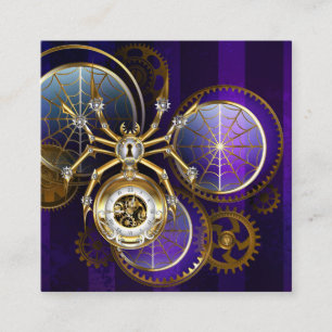 Carte D'accompagnement Spider Steampunk sur Arrière - plan pourpre