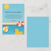 Carte D'accompagnement Splish Splash c'est un Baby Bash Livres pour bébé (Devant / Derrière)