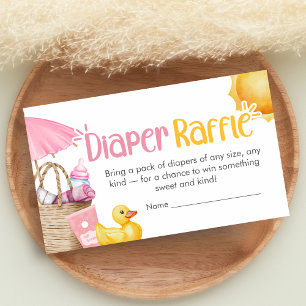 Carte D'accompagnement Splish Splash Fête Prénatale Bébé Été Tirage au So